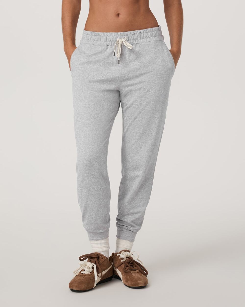 Vuori Pale Grey Heather Performance Joggers VW303 Size Large